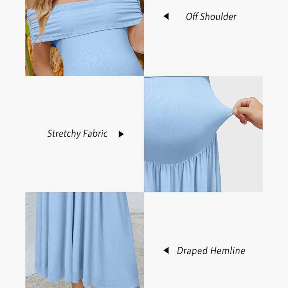 NWT off the shoulder maternity dress - Picture 2 of 4